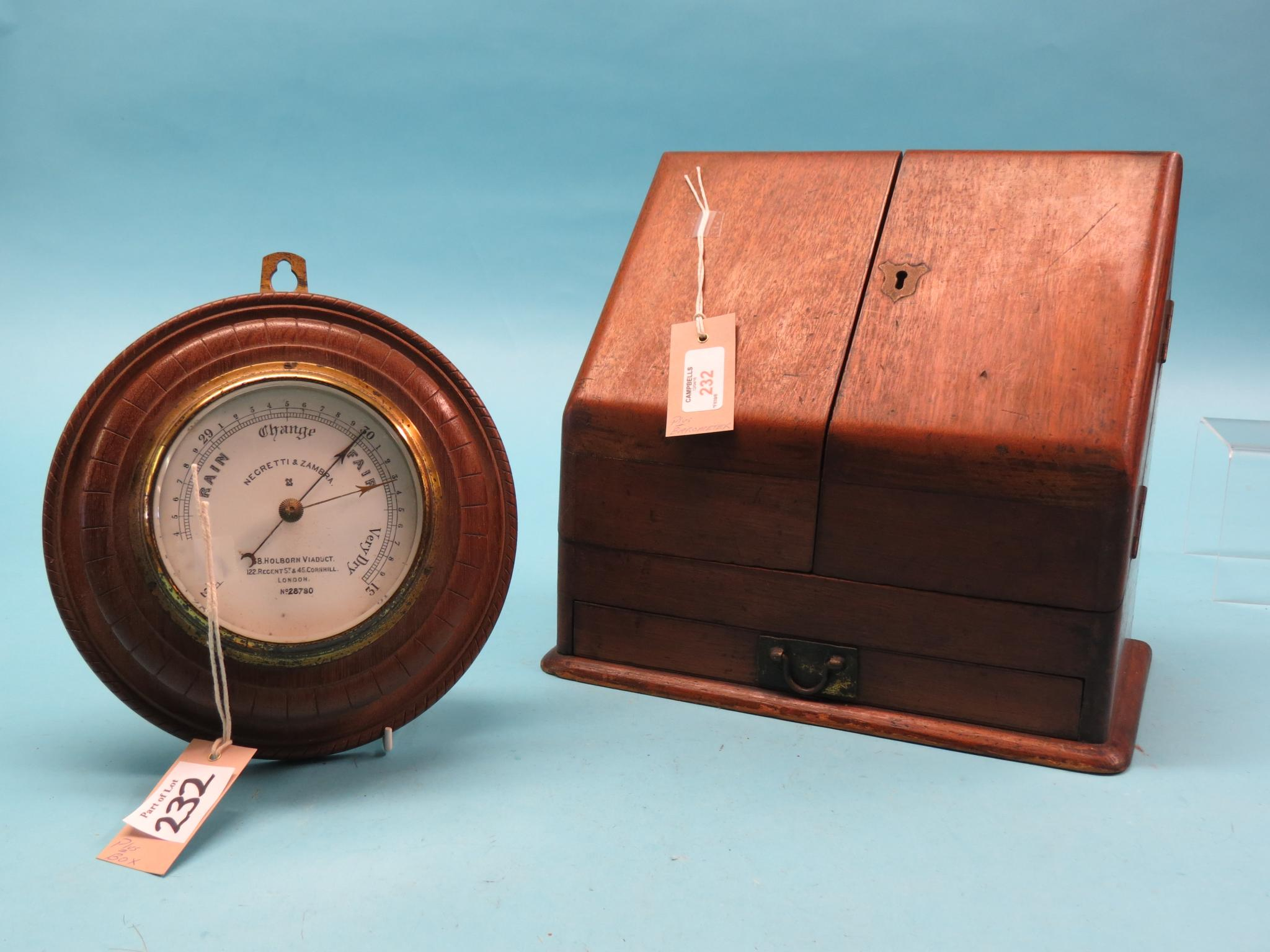 A Victorian walnut stationery box wedge shape with single drawer