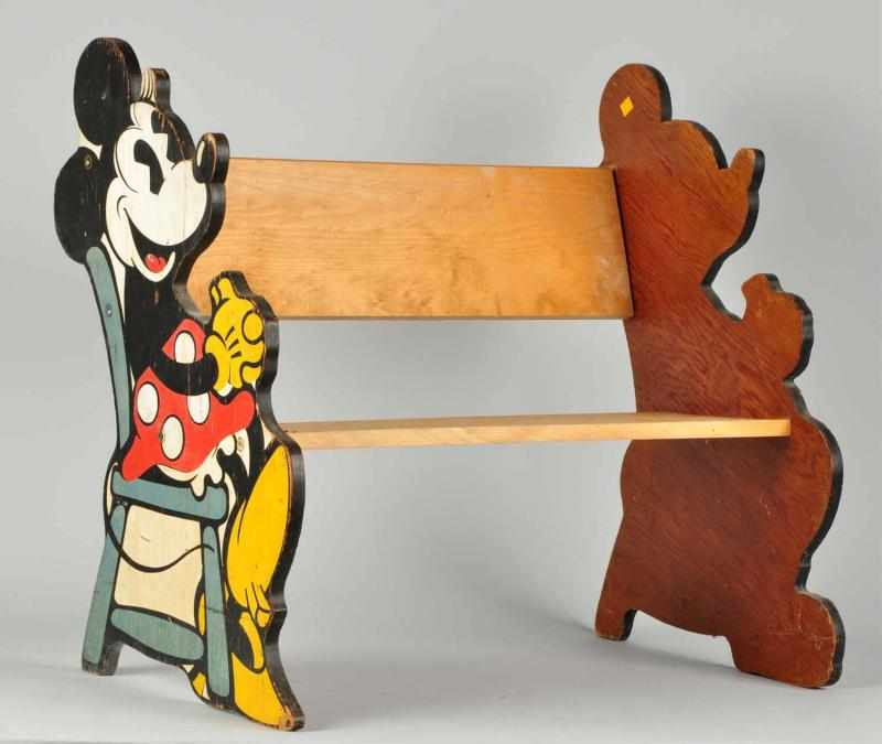 Walt Disney Mickey Minnie Mouse Child s Bench Description 1934