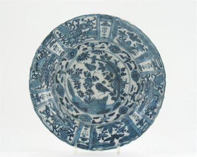 A Middle Eastern blue and white dish copying Chinese Kraak