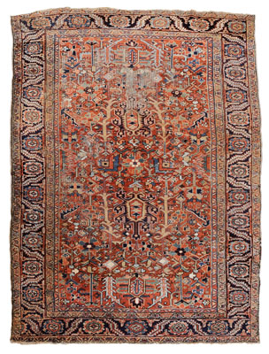 Heriz Rug Persian early 20th century typical designs on a