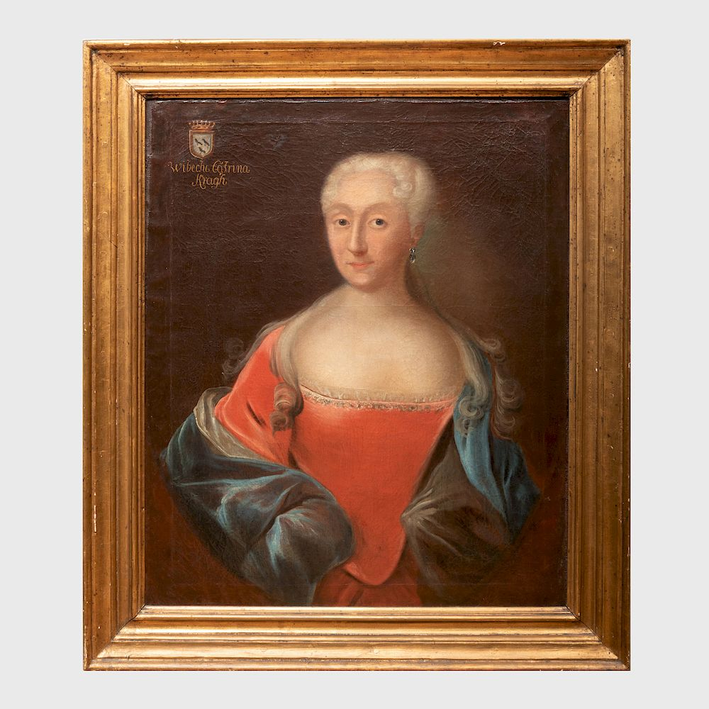 Continental School Portrait of Wibeche Catrina Kragh Oil on canvas