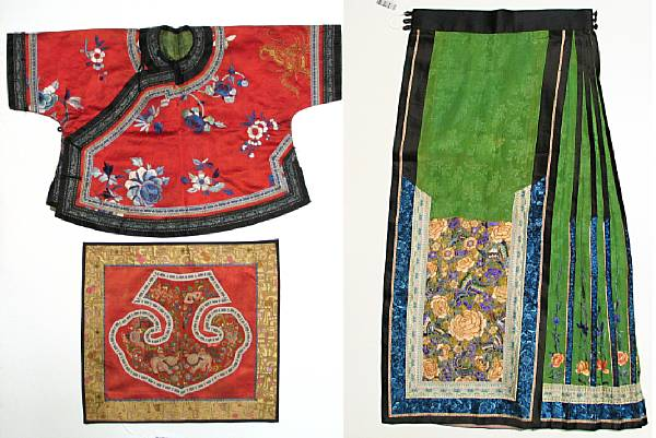 The first a section from a lady s skirt embroidered