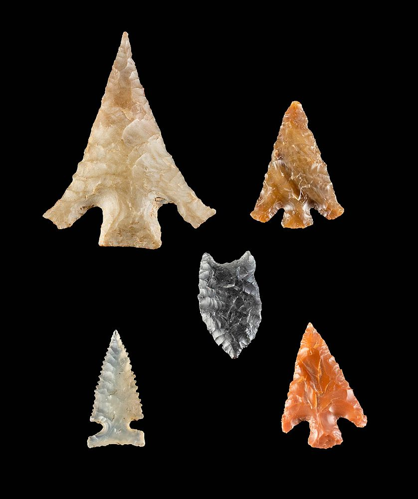 Native American E Woodland Stone Arrowheads 5 Native American United