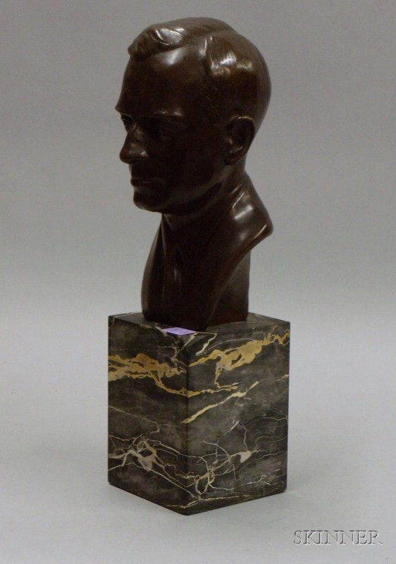 Bronze Bust of a Young Gentleman on a Marble Base