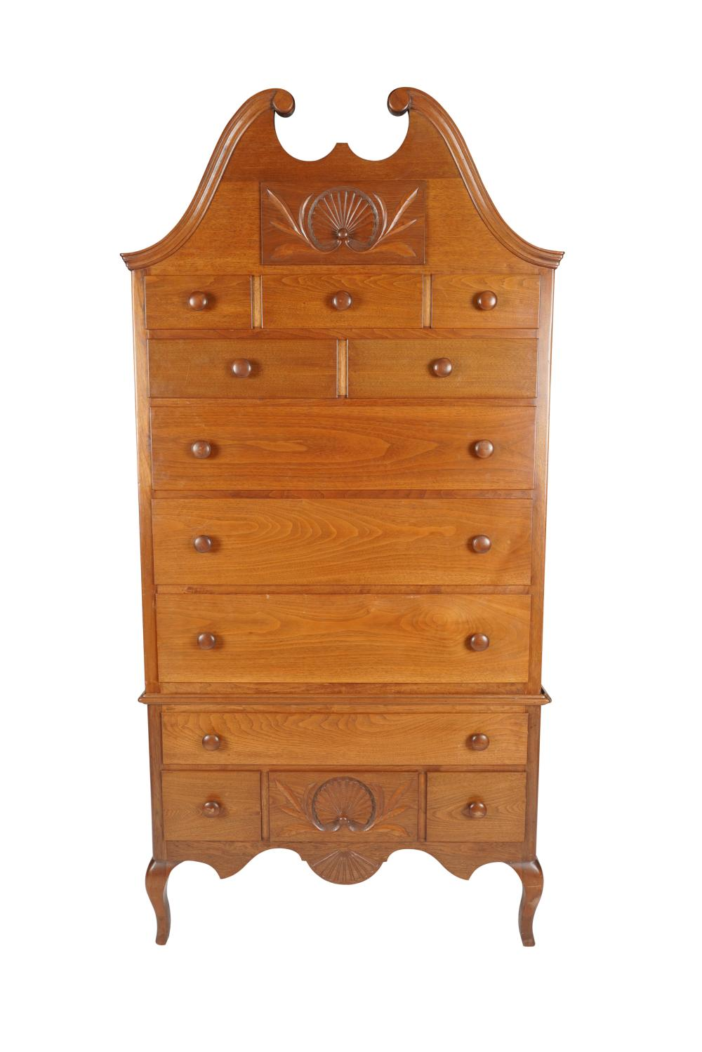 CARVED OAK CHEST ON CHEST20th century in two sections Condition