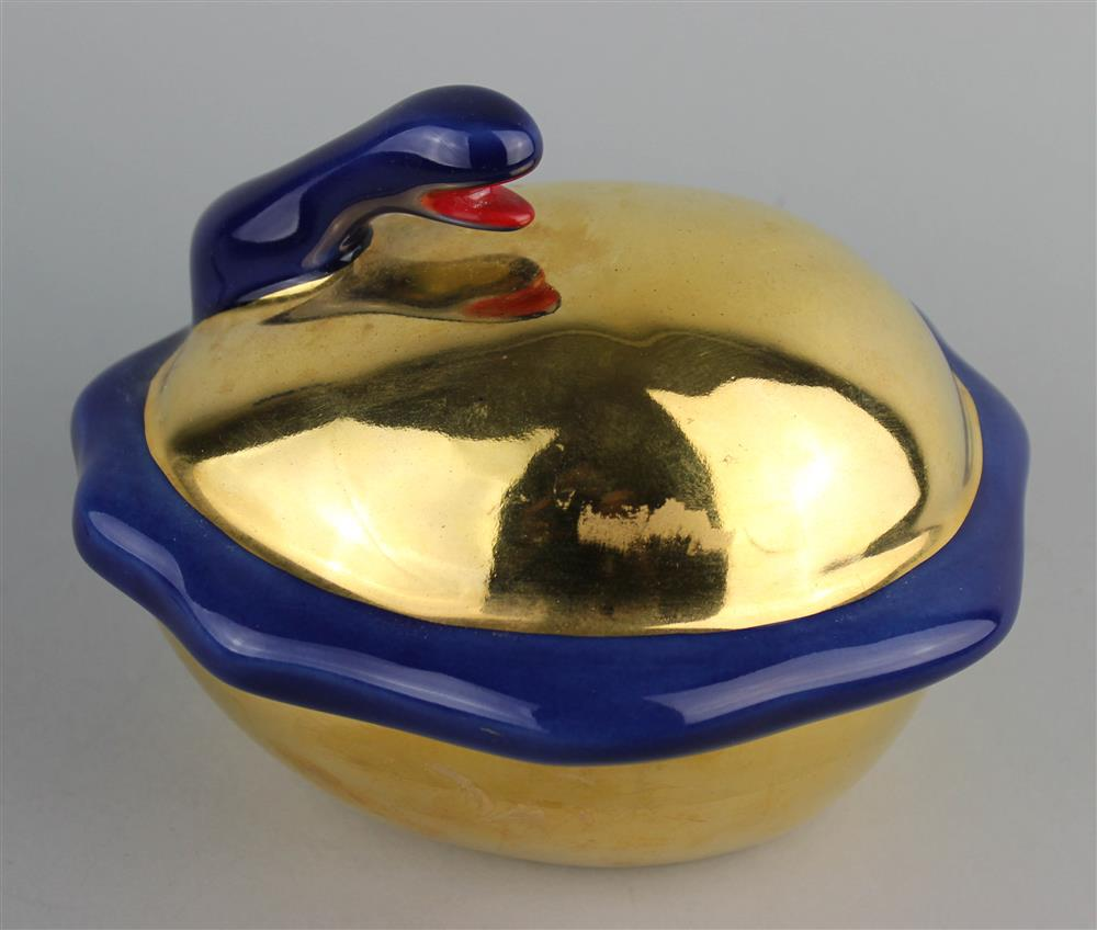 NIKI DE SAINT PHALLE 1930 2002 PORCELAIN EGG AND SERPENT