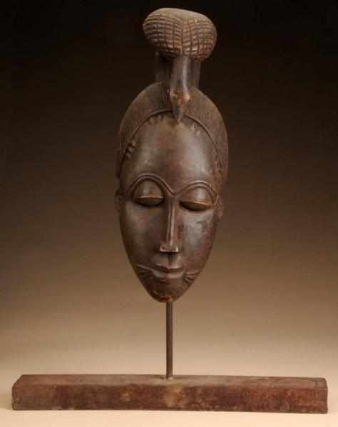 West African Baole Mask Description From Ivory Coast Made of