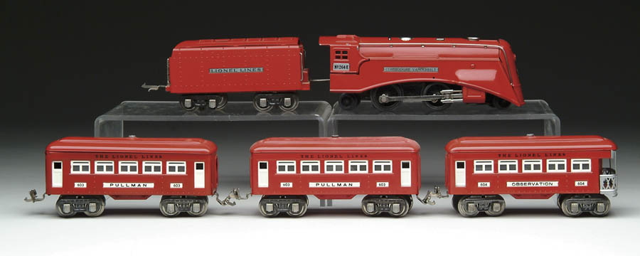 SET OF 5 LIONEL O GAUGE PASSENGER TRAIN Set is