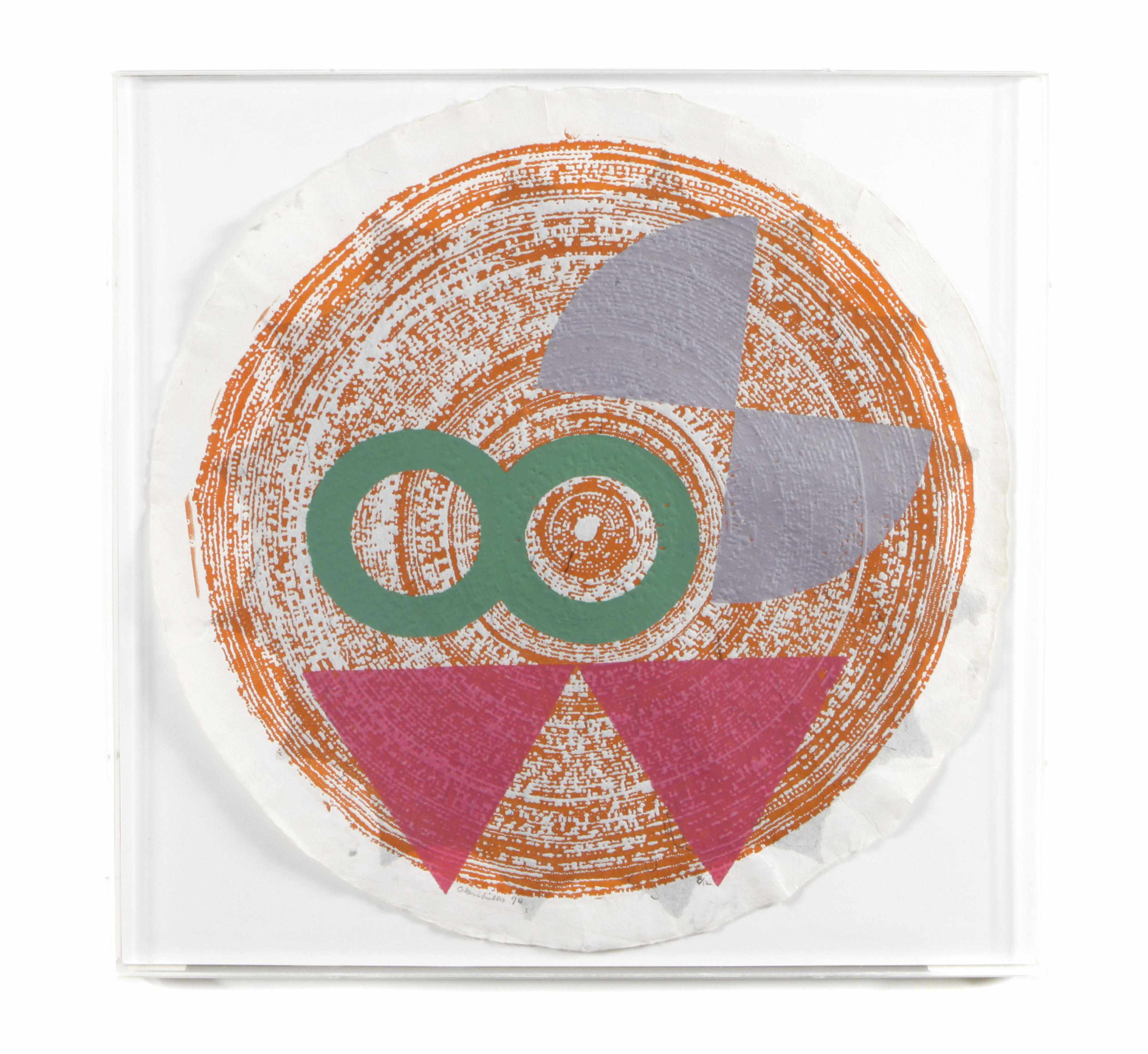 Alan J Shields American born 1944 Round Baller 1974Mixed media