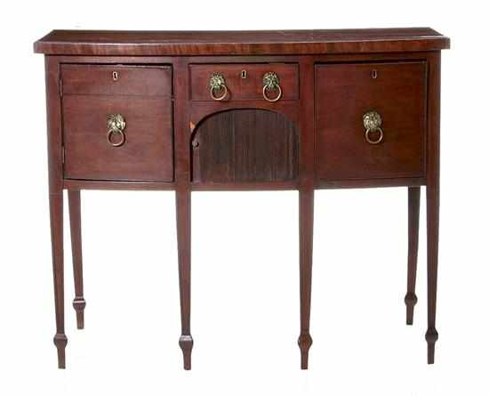 George III mahogany bowfront brandy board late 18th century D