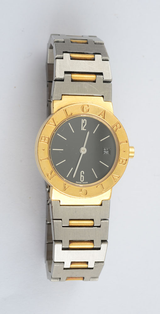 LADY S STAINLESS STEEL AND GOLD WRISTWATCH BULGARI Bulgari Bulgari