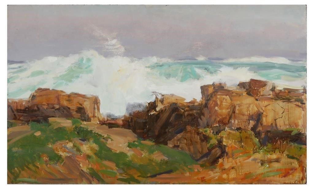 Painting by Jay Hall Connaway American 1893 1970 of waves