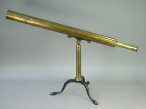 A brass table standing telescope with 72cm body tube extension