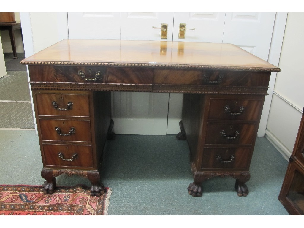 Waring and Gillows mahogany kneehole desk