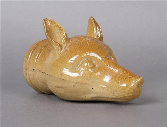 An English Earthenware Stirrup Vessel Length 6 3 4 inches