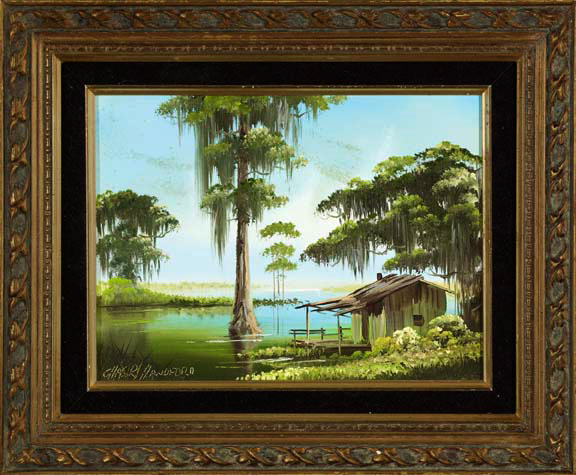 Charles R Handford American Louisiana 1909 1995 Cabin on the