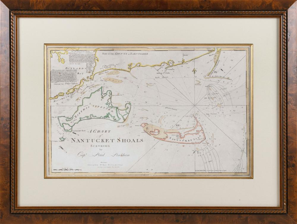 CHART OF NANTUCKET SHOALS SURVEYED BY CAPT PAUL PINKHAM 1791