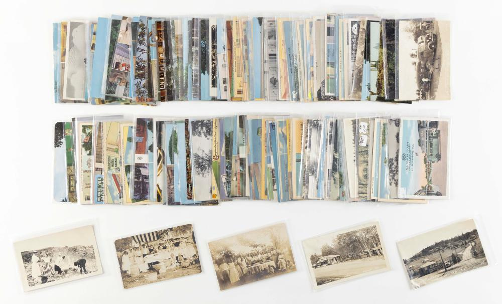 TOPICAL CAMPING CABINS AND MOTELS 122 POSTCARDS EARLY TO LATE