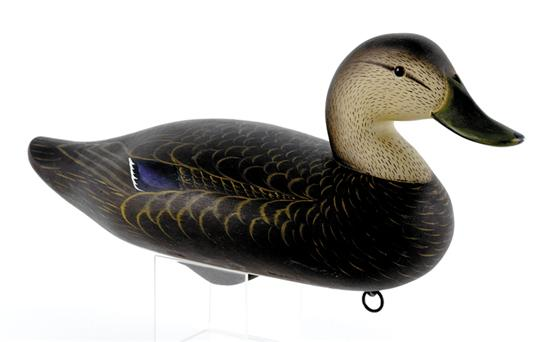 Black duck decoy by Charlie Joiner Maryland circa 1970 1974