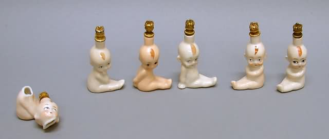 Assembled set of 6 varied hand positions each with different