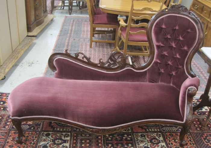 VICTORIAN STYLE FAINTING COUCH Louis XV substyle 20th century having
