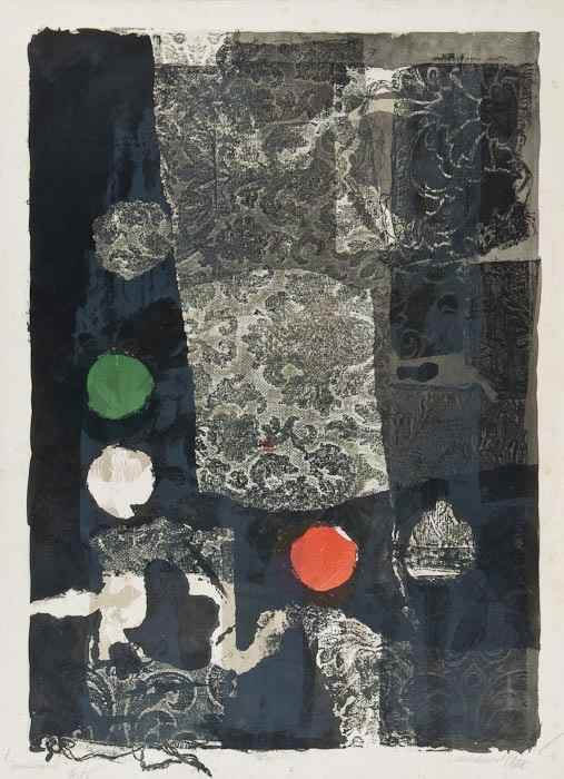 Antoni Clav 1913 2005 Untitled lithograph printed in colours signed