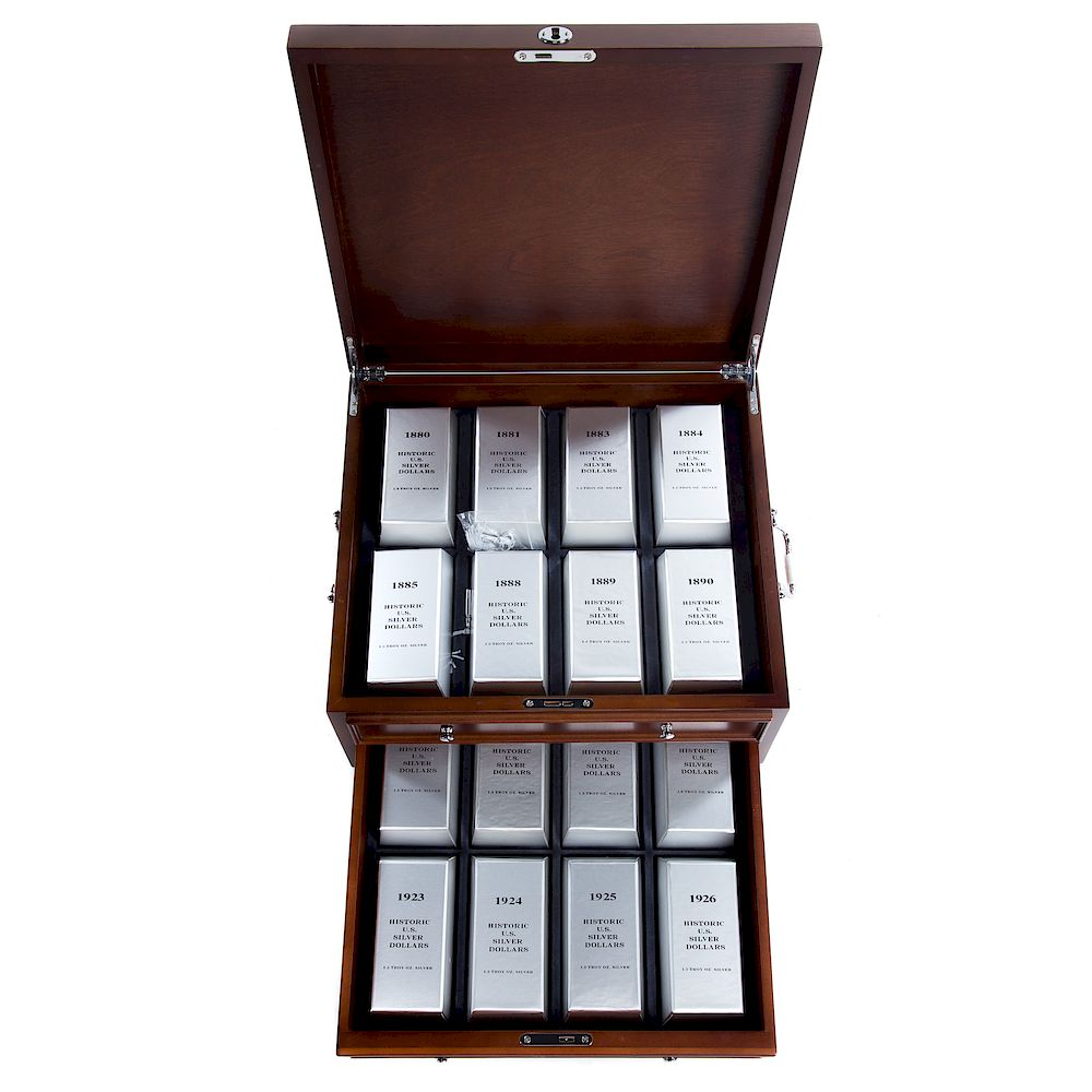Historic US Silver Dollar Collection 32 Packaged in highly polished