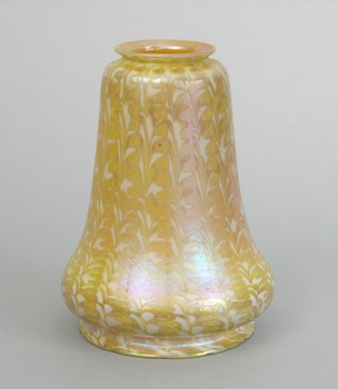 A Signed Quezal Gold Aurene Art Glass Shade Single shade
