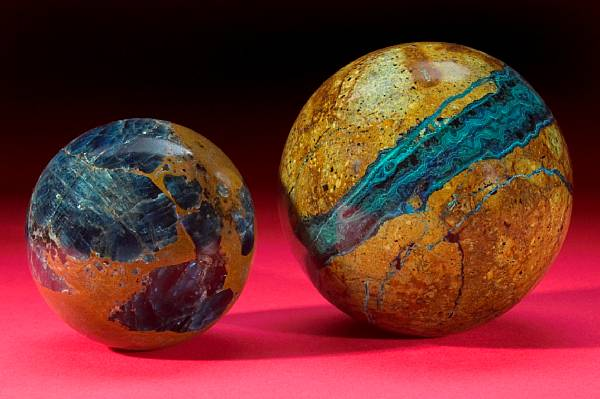 Apatite and Calcite Sphere Brazil The rich blues of the