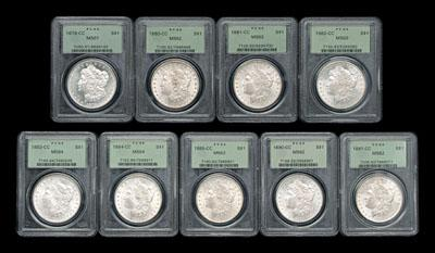 Carson City Morgan silver dollars 1878 CC MS 61 1880