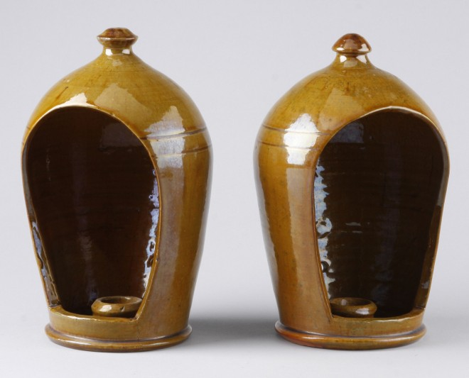 Pair of sconces wall mounted 9 t both are marked
