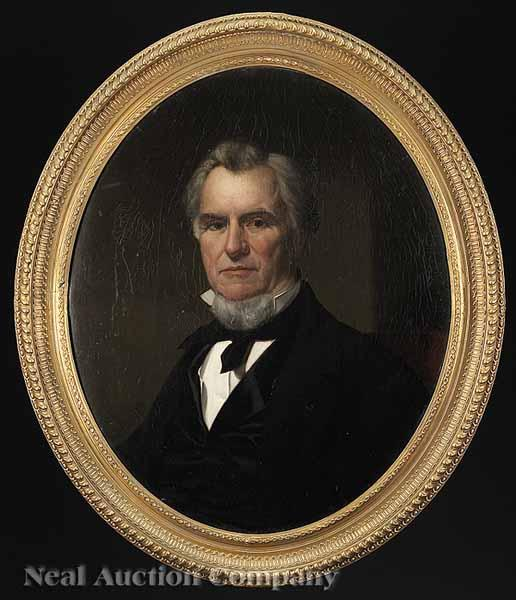 Attributed to Augustus Rockwell New York 1822 1882 Portrait of