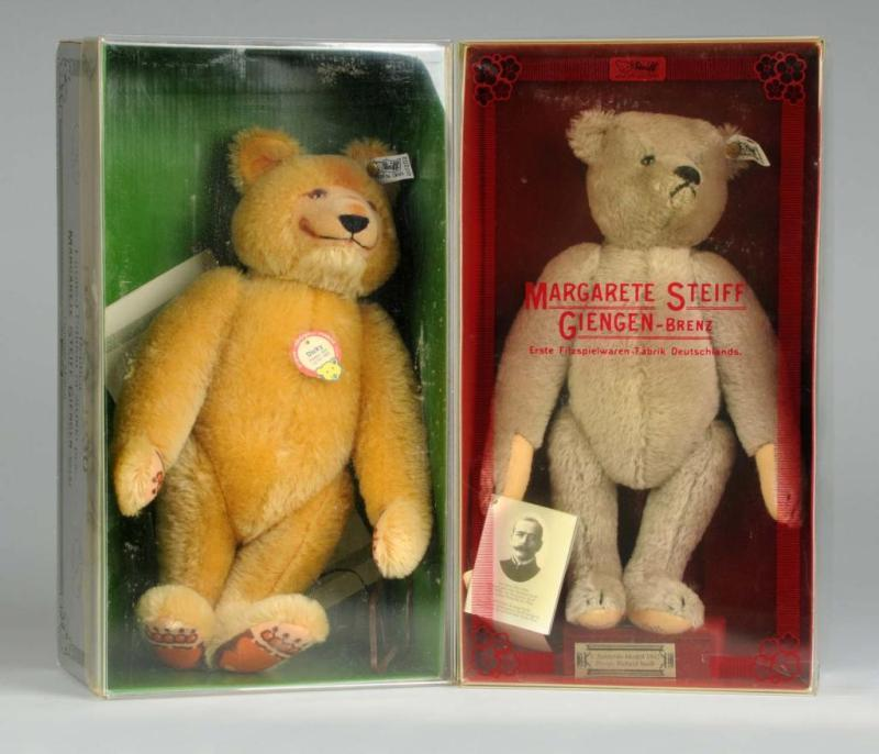 2 Limited Edition Steiff Replica Mohair Bears Description German Circa