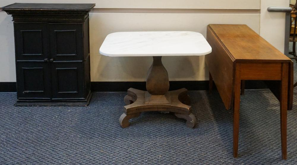 Classical Mahogany Marble Top Breakfast Table an Early American Style