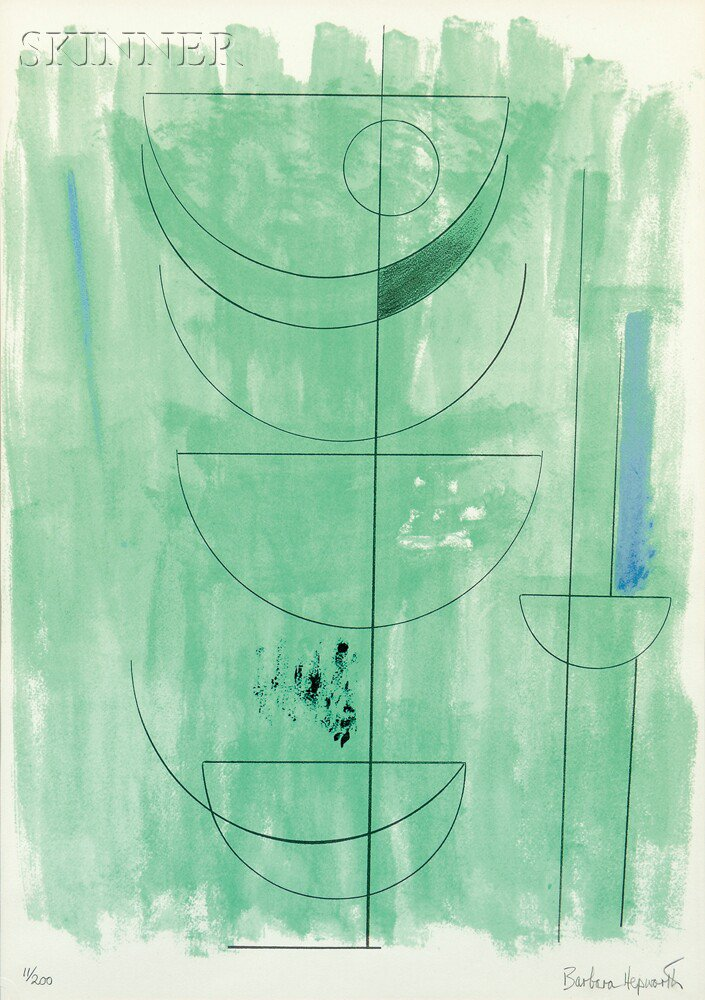 Barbara Hepworth British 1903 1975 Green Man 1972 edition of
