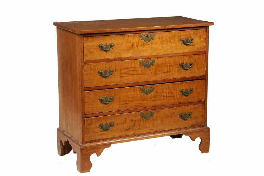 FOUR DRAWER DRESSER Four Drawer Country Chippendale Dresser in Tiger