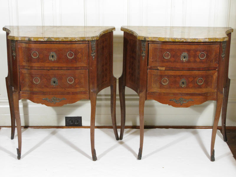 Pair of Louis XVI Style Commode Side Tables early 20th