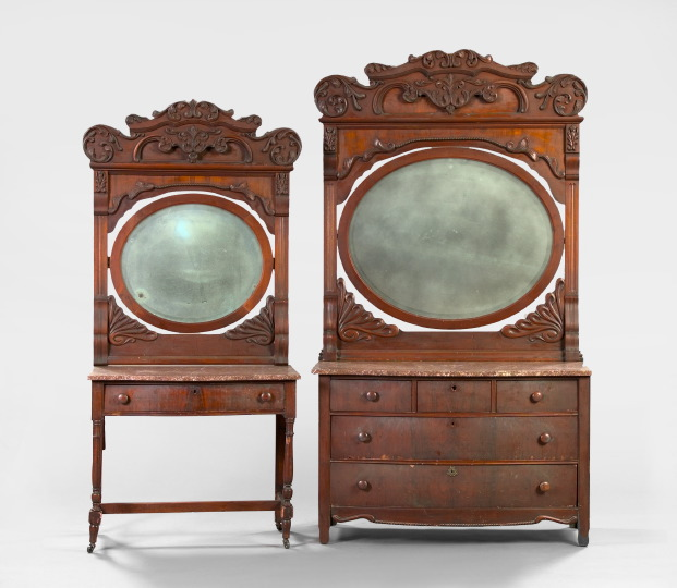 American Late Victorian Carved Mahogany Four Piece Bedroom Suite fourth