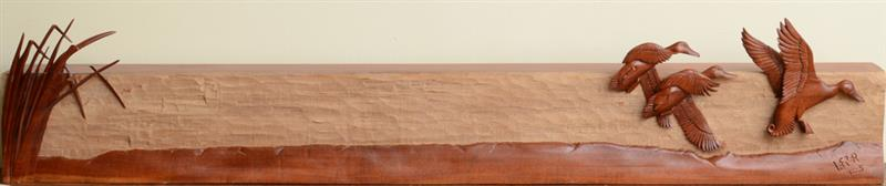 Contemporary Crafted Lintel for Fire Place With geese motif 13