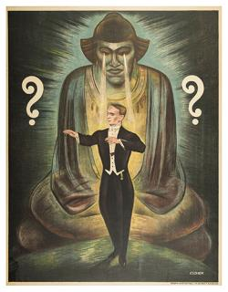 STOCK POSTER Hypnosis Mind Reading Poster Augsburg Graph Kunstanstalt ca