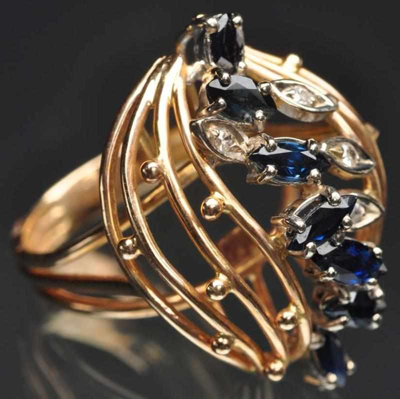 14K Y Gold Amethyst Diamond Ring Weight 7 2 grams