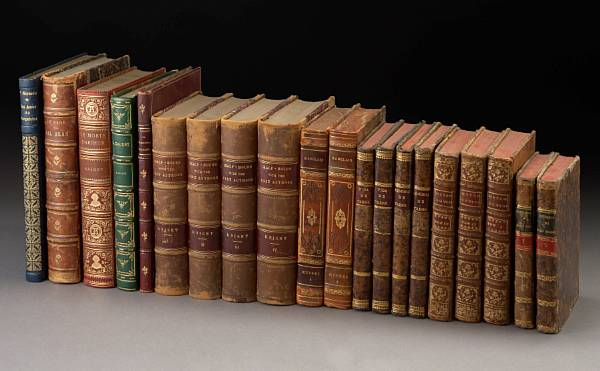Bindings 45 volumes of literature classics and history including 1