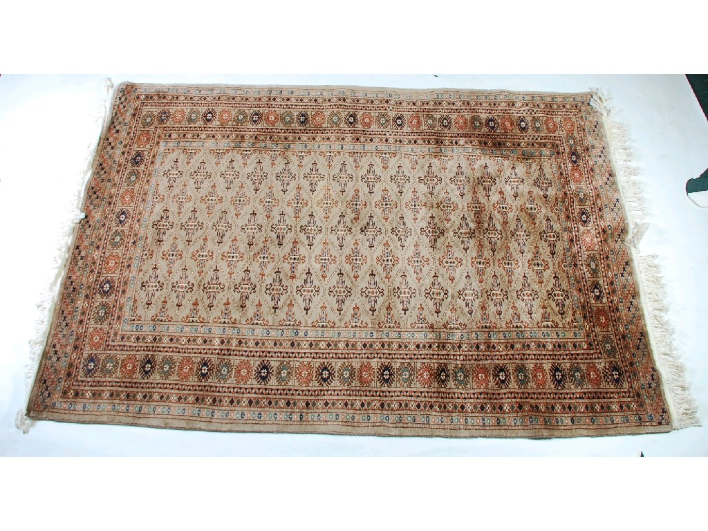 LARGE PAKISTAN RUG OF TURKOMAN STYLE with all over trellis