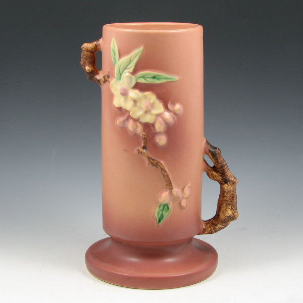 Roseville Apple Blossom vase in pink Marked Roseville USA 387