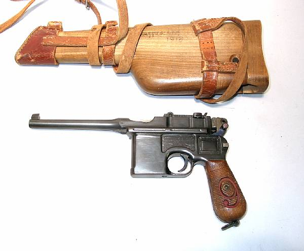 A Mauser Model 1896 Red 9 self loading pistol Serial