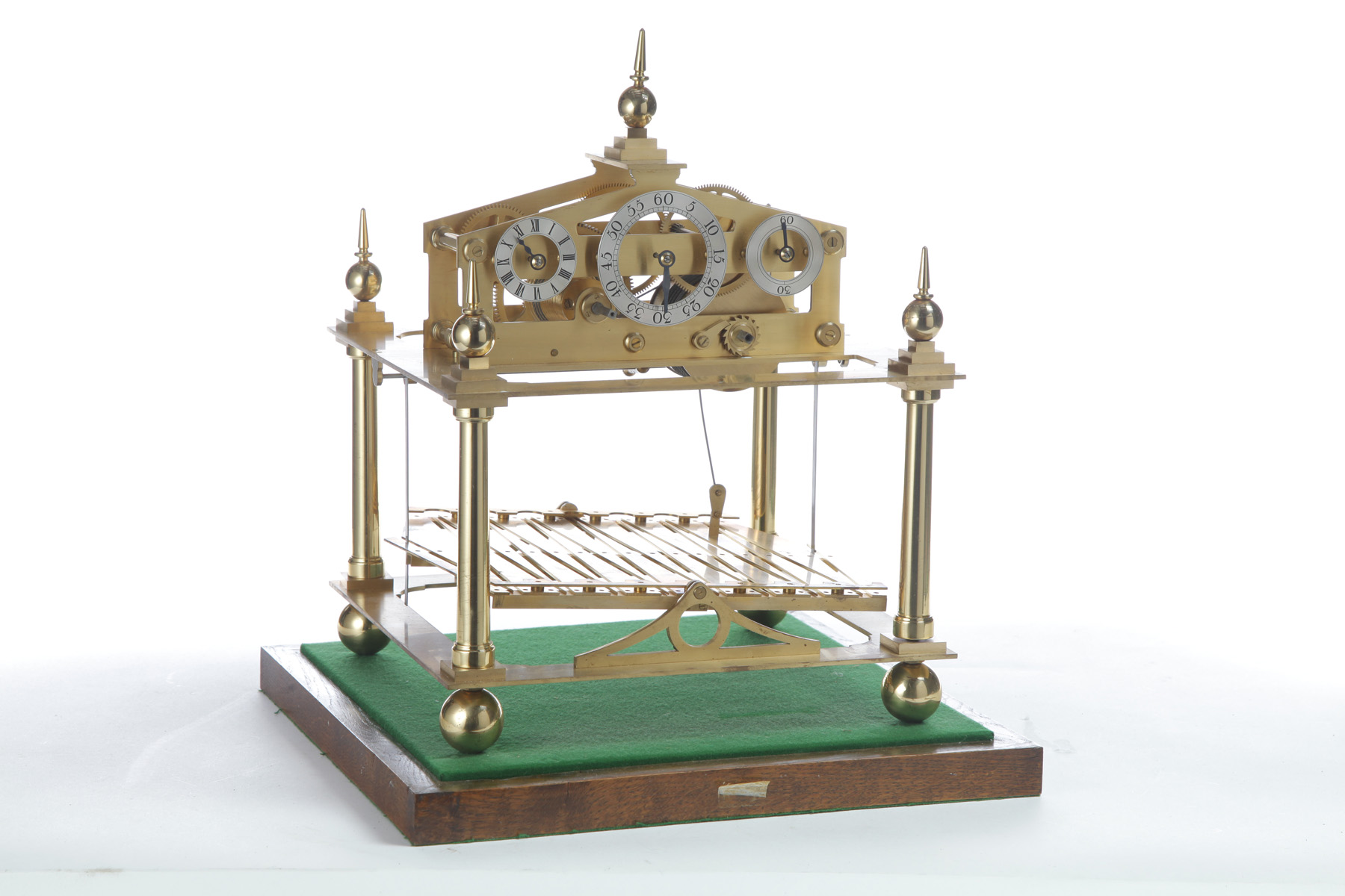 ROLLING BALL CLOCK BY JOSEPH AND IDA PLATT OF CANNON
