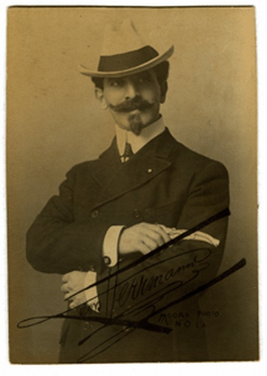 HERRMANN Leon 1867 1909 Vintage photographic half length portrait Signed