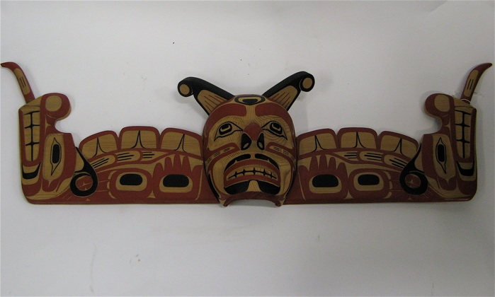 NED MATILPI Kwakwgkawakw tribe born 1957 Red cedar carving titled