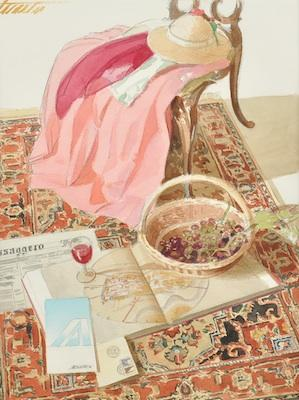 Richard Treaster American 1932 2001 Italian Still Life Maquette Watercolor