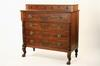 DRESSER Federal period figured mahogany six drawer chest Recessed two